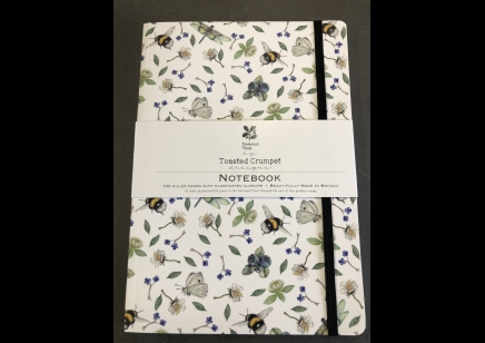 Stationary: Toasted Crumpet A5 Notebook wildflower meadow bee