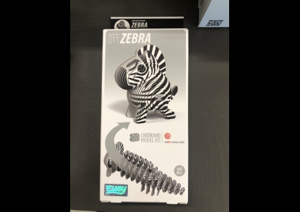  Eugy: 3D Cardboard Model Kit Zebra (6yrs plus)