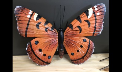 Wall Art: 3D Butterfly - Orange - Medium