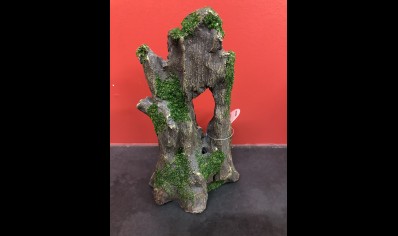 Tree stump with moss- AQ 12.5 x 10 x 20cm