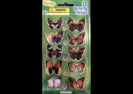 Insect Lore: 3D Butterfly Stickers Red (4yrs plus)