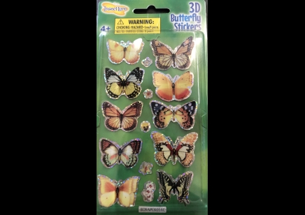 Insect Lore: 3D Butterfly Stickers Orange (4yrs plus)