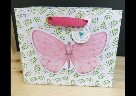 Gift Bag: Glitter Butterfly Gift Bag- 20% Off was £3.75