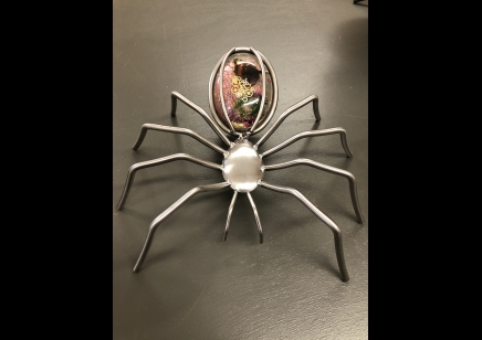 Spider Resin Glitter Butterfly Stone Sculpture