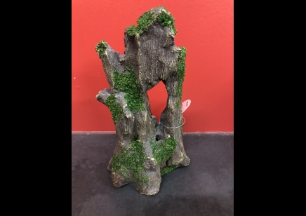 Tree stump with moss- AQ 12.5 x 10 x 20cm