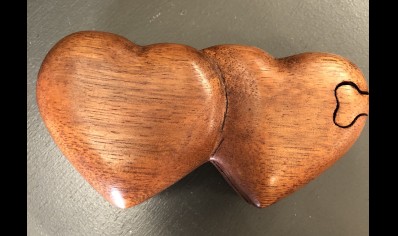 Sunlover: Wooden Puzzle Box Double Heart 14 X 9CM