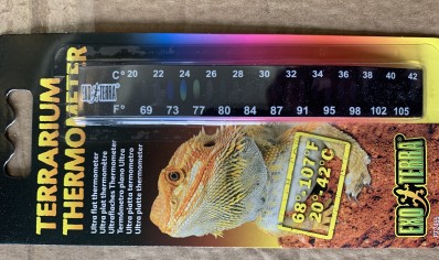 Exo terra liquid crystal terrarium thermometer strip