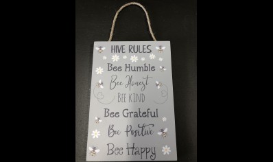 Homeware: Transomnia Hive Rules sign