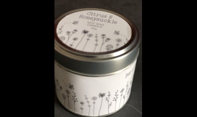 Homeware: Transomnia Bud & Bloom soy wax candle Citrus&Honeysuckle