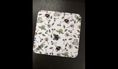 Homeware: Toasted Crumpet wild flower meadows Single Coaster