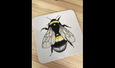 Homeware: Toasted Crumpet Bumblebee Single coaster