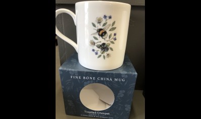 Homeware: Toasted Crumpet fine bone china Mug wildflower meadow Bee( WAS £14.25 )