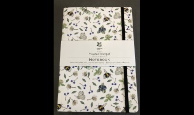 Stationary: Toasted Crumpet A5 Notebook wildflower meadow bee