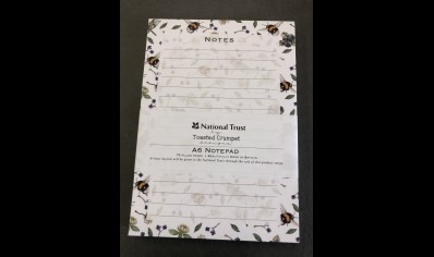 Stationary: Toasted Crump[et A6 Notepad wildflower meadow bee