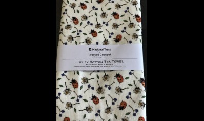 Homeware: Toasted Crumpet luxury cotton Tea Towel Ladybird