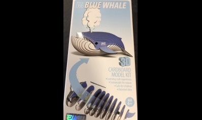 Eugy: 3D Cardboard Model Kit Blue Whale (6yrs plus)