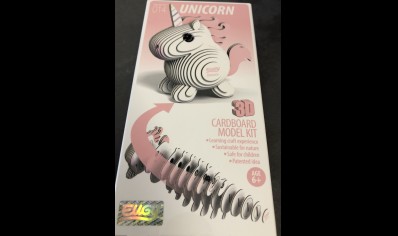 Eugy: 3D Cardboard Model Kit Unicorn (6yrs plus)