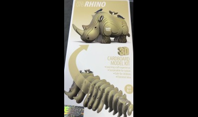Eugy: 3D Cardboard Model Kit Rhino (6yrs plus)