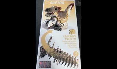 Eugy: 3D Cardboard Model Kit Raptor (6yrs plus)