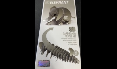 Eugy: 3D Cardboard Model Kit Elephant (6yrs plus)