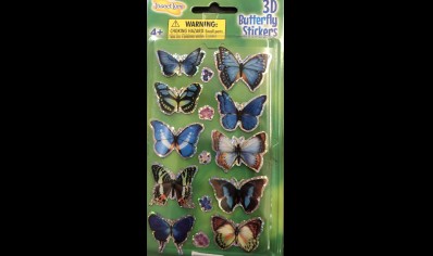 Insect Lore: 3D Butterfly stickers Blue( 4yrs plus)