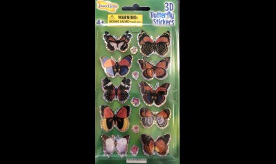 Insect Lore: 3D Butterfly Stickers Red (4yrs plus)