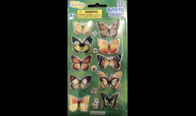 Insect Lore: 3D Butterfly Stickers Orange (4yrs plus)
