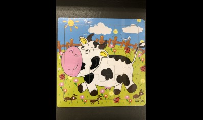 Playwrite: Wooden Jigsaw Puzzle-cow-9 piece (all ages)