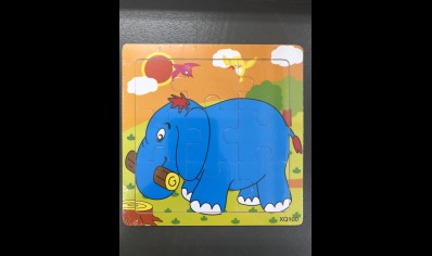 Playwrite: wooden Jigsaw Puzzle-Elephant-9 piece (all ages)