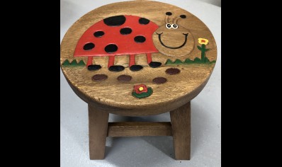 Sunlover: Kids Stool ladybird pattern