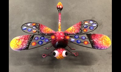 Sunlover: Painted Dragonfly 30CM Pink-Yellow