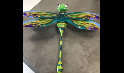 Sunlover: Painted Metal Dragonfly 45CM -Green