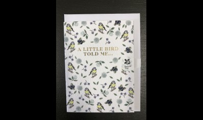 Greeting card: A Little Bird told Me -Toasted Crumpet Greeting Card 