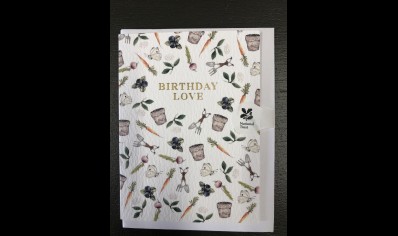 Greeting card: Birthday Love- Garden- Toasted crumpet Greeting Card 