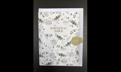 Greeting card: Birthday Love- Dragonfly - Toasted Crumpet Greeting Card 