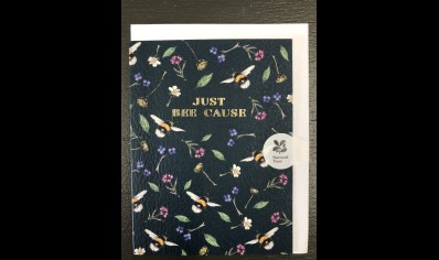 Greeting card: Just Bee- Cause small - Toasted crumpet Greeting Card 