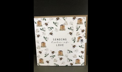 Greeting card: Sending lots of Love -Beehive - Toasted Crumpet Greeting Card