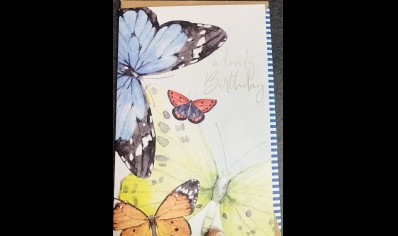 Greeting card: A Lovely Birthday- butterfly - Greeting card