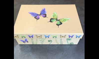 Gift Box- Size 5 - Purple & Green Butterfly- 20% Off was £6.95
