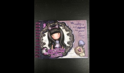 Santoro: Gorjuss - wire-bound Notebook - Cheshire Cat-20% Off Was £6.75